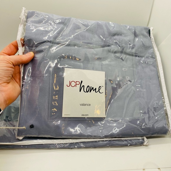 NWT JCP Home Valance Blue Scroll. - Picture 3 of 6